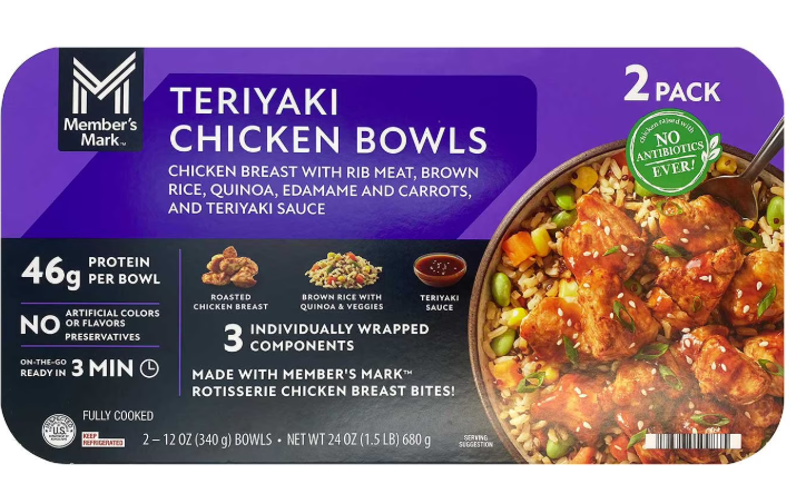 Member's Mark Teriyaki Chicken Bowl, 12 oz. Each, 2 pk.
