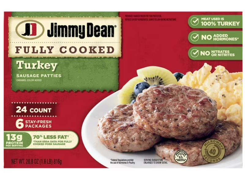Jimmy Dean Fully Cooked Turkey Sausage Patties 24 ct.