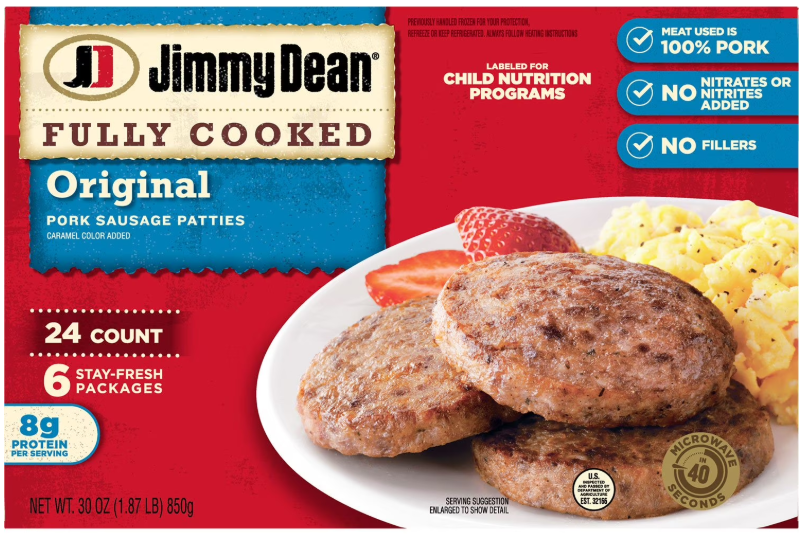 Jimmy Dean Fully Cooked Breakfast Pork Sausage Patties, 24 ct.