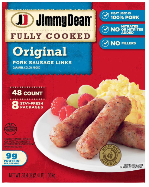 Jimmy Dean Fully Cooked Original Pork Sausage Links, 48 ct.