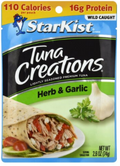 StarKist Tuna Creations Herb & Garlic Lightly Seasoned Premium Tuna, 2.6 oz