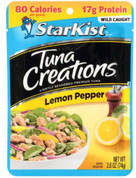 StarKist Tuna Creations Lemon Pepper Lightly Seasoned Premium Tuna, 2.6 oz
