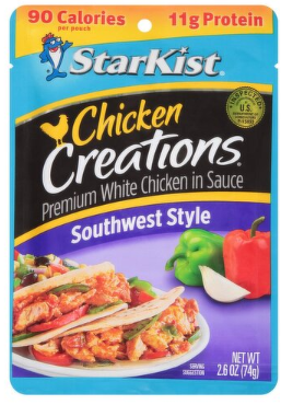 StarKist Chicken Creations Southwest Style Premium White Chicken in Sauce, 2.6 oz