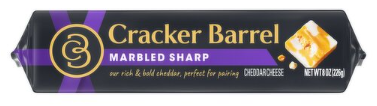 Cracker Barrel Marbled Sharp Cheddar Cheese, 8 oz