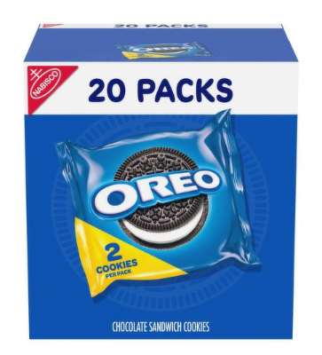 Nabisco Oreo Chocolate Sandwich Cookies, 0.78 oz, 20 count