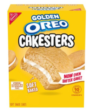 Nabisco Oreo Golden Cakesters Soft Snack Cakes, 2.02 oz, 5 count