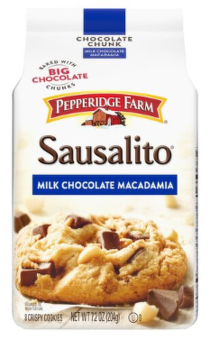 Pepperidge Farm Sausalito Chocolate Chunk Milk Chocolate Macadamia Crispy Cookies, 8 count, 7.2 oz