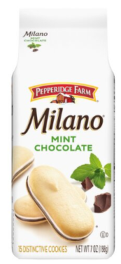 Pepperidge Farm Milano Mint Chocolate Distinctive Cookies, 15 count, 7 oz