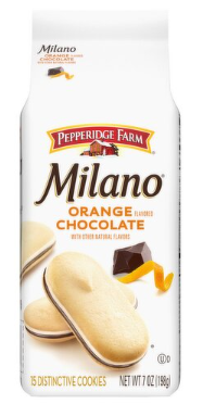 Pepperidge Farm Milano Orange Chocolate Flavored Distinctive Cookies, 15 count, 7 oz
