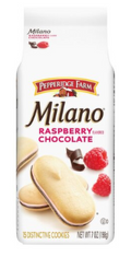 Pepperidge Farm Milano Raspberry Chocolate Flavored Cookies, 7 oz, 15 count