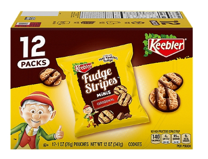 Keebler Fudge Stripes Minis Original Cookies, 1 oz, 12 count