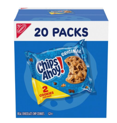 Nabisco Chips Ahoy! Original Real Chocolate Chip Cookies, 0.77 oz, 20 count