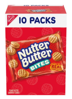Nabisco Nutter Butter Bites Peanut Butter Sandwich Cookies, 1 oz, 10 count