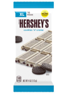 Hershey's Cookies 'n' Creme Bar, XL, 4 oz