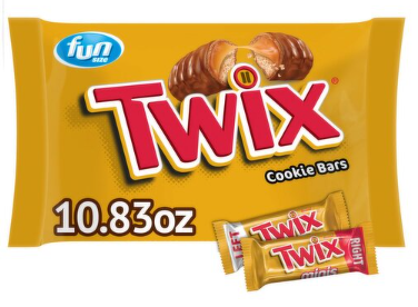Twix Caramel & Milk Chocolate Cookie Bars Fun Size, 10.83 oz