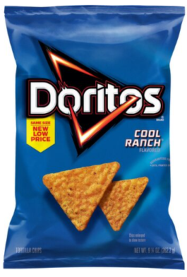 Doritos Tortilla Chips Cool Ranch Flavored 9 1/4 Oz