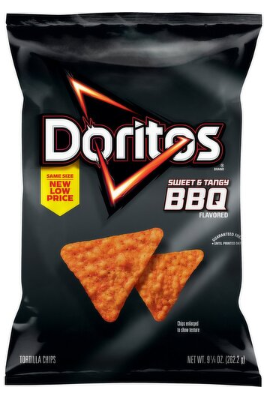 Doritos Tortilla Chips Sweet & Tangy BBQ Flavored 9 1/4 Oz