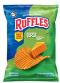 Ruffles Potato Chips Queso Cheese Flavored 8 Oz