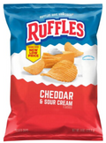 Ruffles Potato Chips Cheddar & Sour Cream Flavored 8 Oz