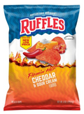 Ruffles Potato Chips Flamin' Hot Cheddar & Sour Cream Flavored 8 Oz