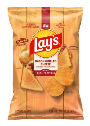 Lay's Potato Chips Bacon Grilled Cheese 7 3/4 Oz