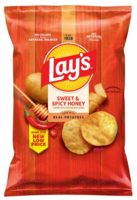 Lay's Potato Chips Sweet & Spicy Honey 7 3/4 Oz