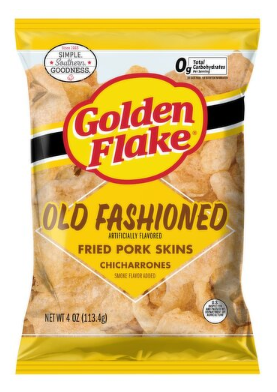 Golden Flake Old Fashioned Chicharrones Fried Pork Skins, 4 oz