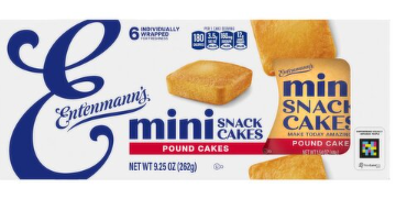 Entenmann's Mini Pound Snack Cakes, 6 count