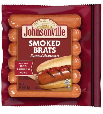 Johnsonville Smoked Bratwurst, 5 count
