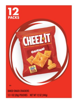 Cheez-It Original Baked Snack Crackers, 1 oz, 12 count