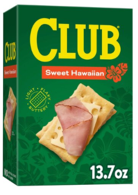 Club Sweet Hawaiian Crackers, 13.7 oz
