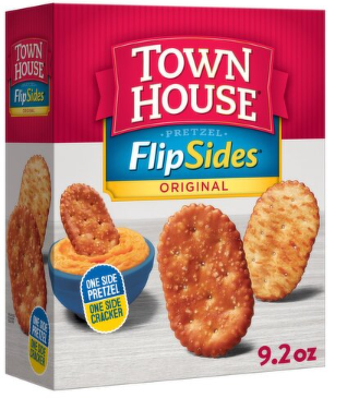 Town House Flip Sides Pretzel Original Oven Baked Crackers, 9.2 oz
