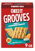 Cheez-It Grooves Zesty Cheddar Ranch Crunchy Snack Crackers Pantry Size, 9 oz