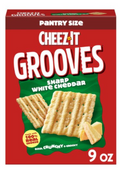 Cheez-It Grooves Sharp White Cheddar Crunchy Snack Crackers Pantry Size, 9 oz