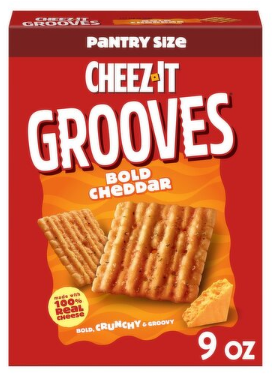 Cheez-It Grooves Bold Cheddar Crunchy Snack Crackers, 9 oz