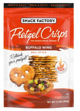 Snack Factory Pretzel Crisps Buffalo Wing Deli Style Pretzel Crackers, 7.2 oz