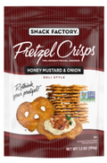 Snack Factory Pretzel Crisps Honey Mustard & Onion Deli Style Pretzel Crackers, 7.2 oz