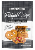 Snack Factory Pretzel Crisps Sea Salt & Cracked Pepper Deli Style Pretzel Crackers, 7.2 oz