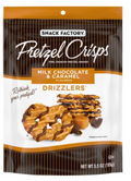Snack Factory Pretzel Crisps Drizzlers Milk Chocolate & Caramel Flavored Pretzel Snacks, 5.5 oz