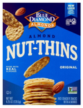 Blue Diamond Almonds Nut-Thins Almond Original Rice Cracker Snacks with Almonds, 4.25 oz
