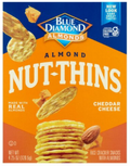 Blue Diamond Almonds Nut-Thins Cheddar Cheese Rice Cracker Snacks with Almonds, 4.25 oz