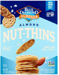 Blue Diamond Almonds Nut-Thins Hint of Sea Salt Rice Crackers Snacks with Almonds, 4.25 oz
