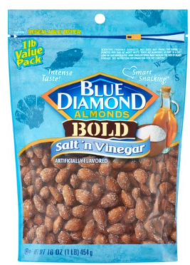Blue Diamond Bold Salt 'n Vinegar Almonds Value Pack, 16 oz