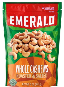 Emerald Roasted & Salted Whole Cashews, 5 oz
