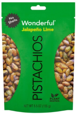 Wonderful Jalapeño Lime No Shells Pistachios, 5.5 oz