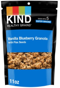Kind Healthy Grains Vanilla Blueberry with Flax Seeds Granola, 11 oz
