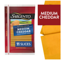 Sargento Medium Sliced Cheddar Natural Cheese, 11 count, 8 oz