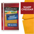 Sargento Sliced Sharp Natural Cheddar Cheese, 11 count, 8 oz