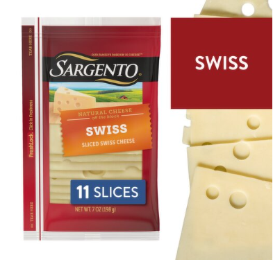 Sargento Sliced Swiss Natural Cheese, 11 count, 7 oz