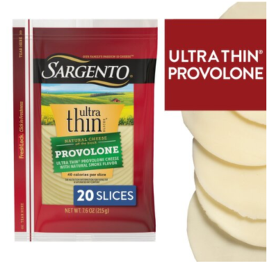 Sargento Ultra Thin Provolone Natural Cheese, 20 count, 7.6 oz
